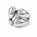 Anillo cuatro gotas plateado
