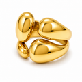 Anillo cuatro gotas dorado