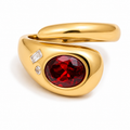 Anillo gota roja