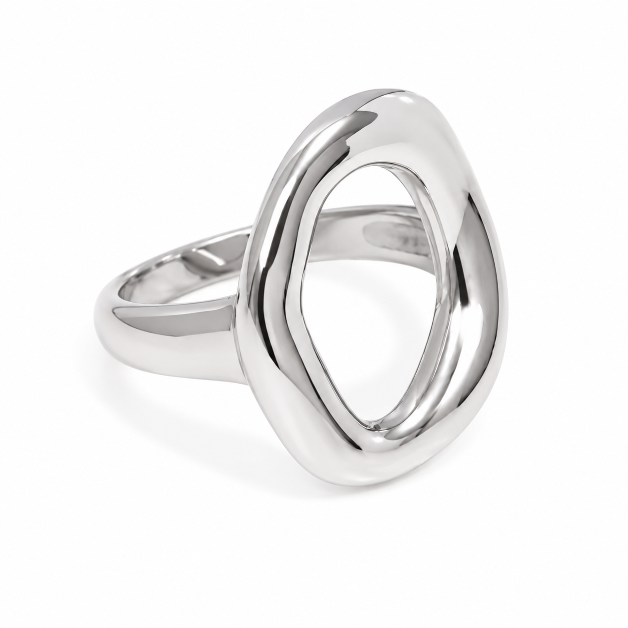 Anillo O irregular plateado