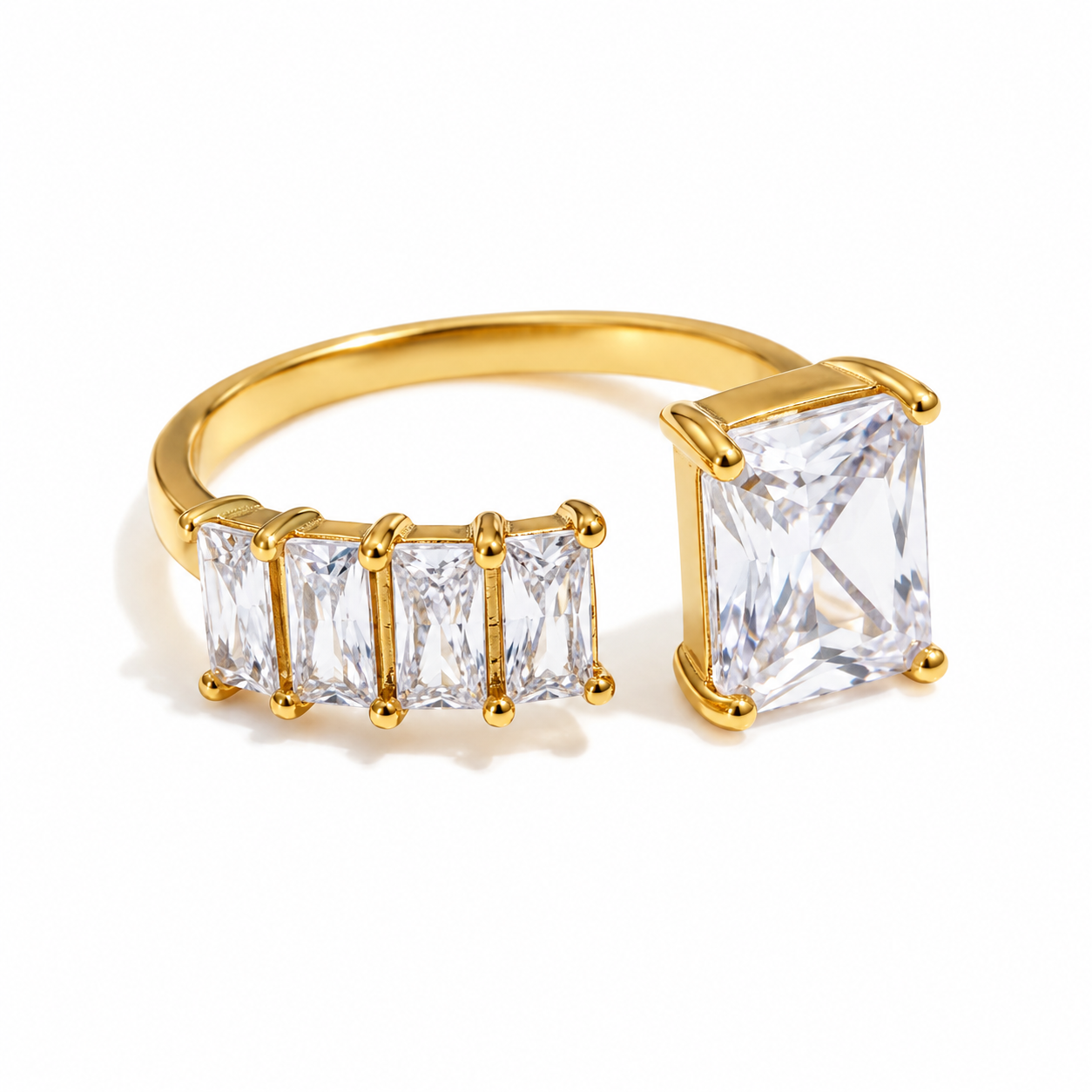 Anillo circonias cúbicas ajustable