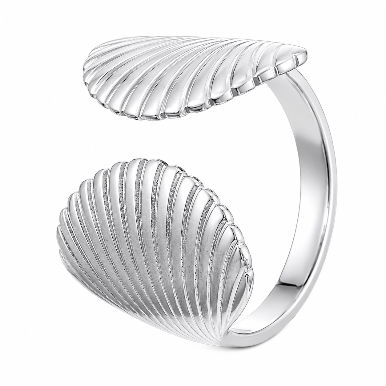 Anillo conchitas dobles ajustable