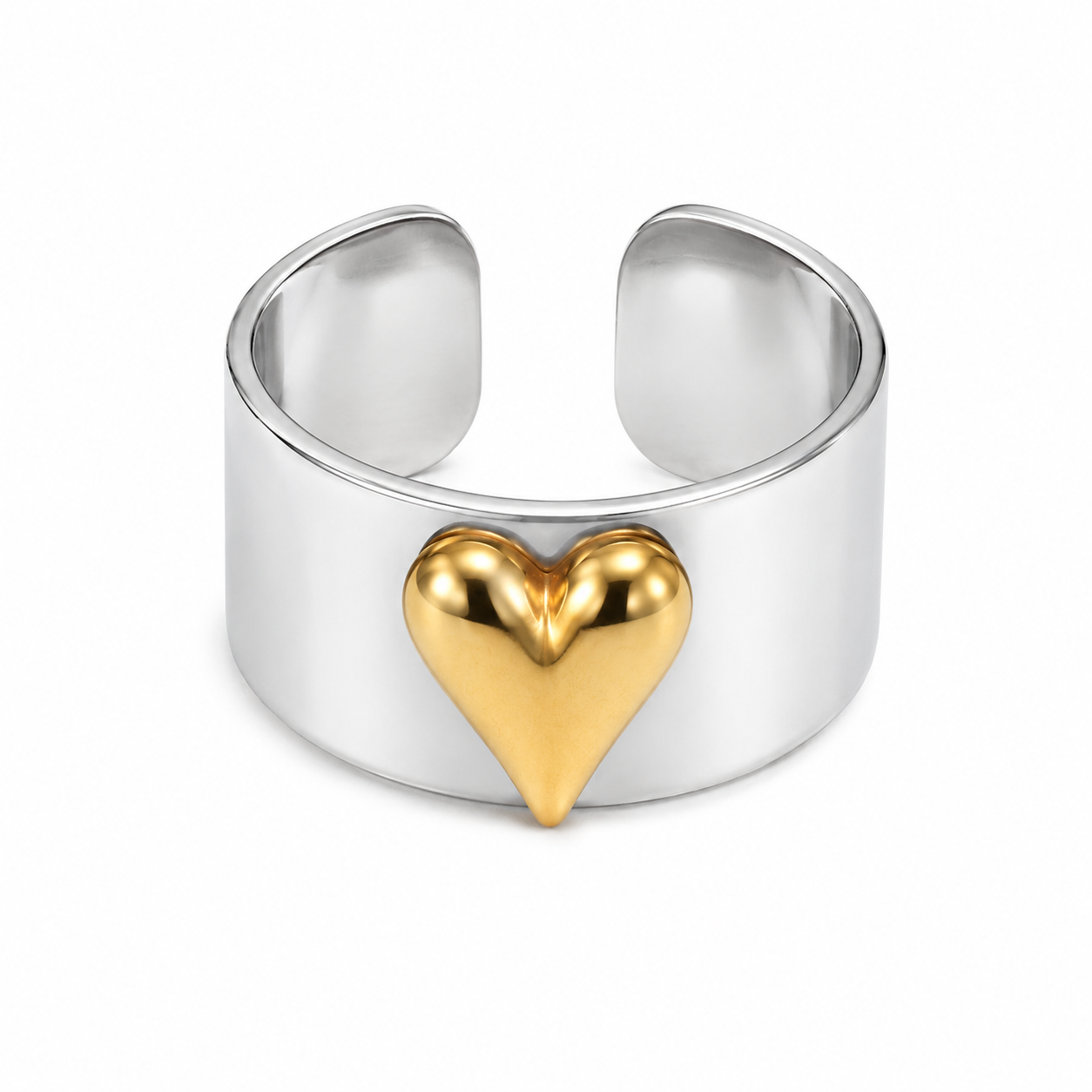 Anillo chunky corazón ajustable