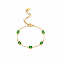 Brazalete con rectángulos verdes