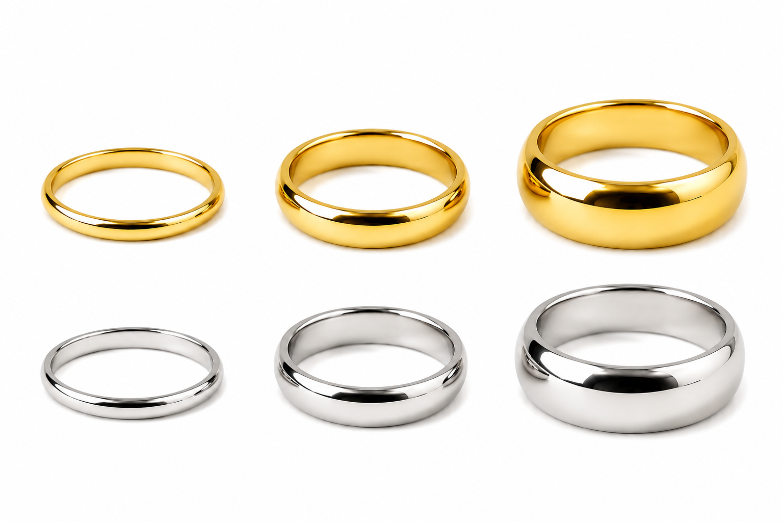Anillos lisos (3 tamaños disponibles)