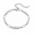 Brazalete de eslabones con cristales