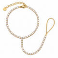 Pulsera + anillo con cristales