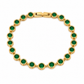 Brazalete cristales circulares verdes