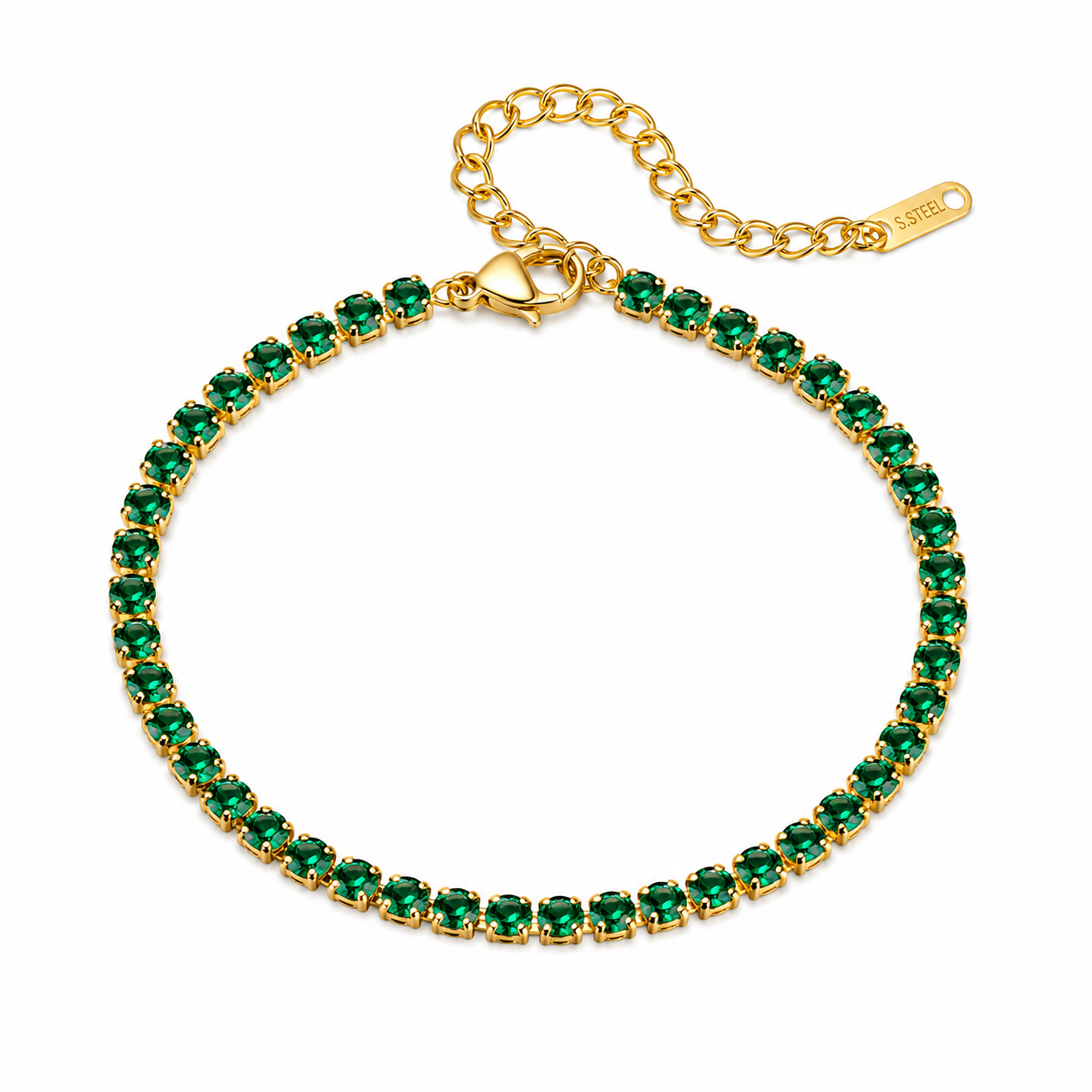Brazalete cristales verdes