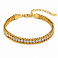 Brazalete trenzado con cristales