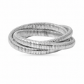 Brazalete trenzado plateado