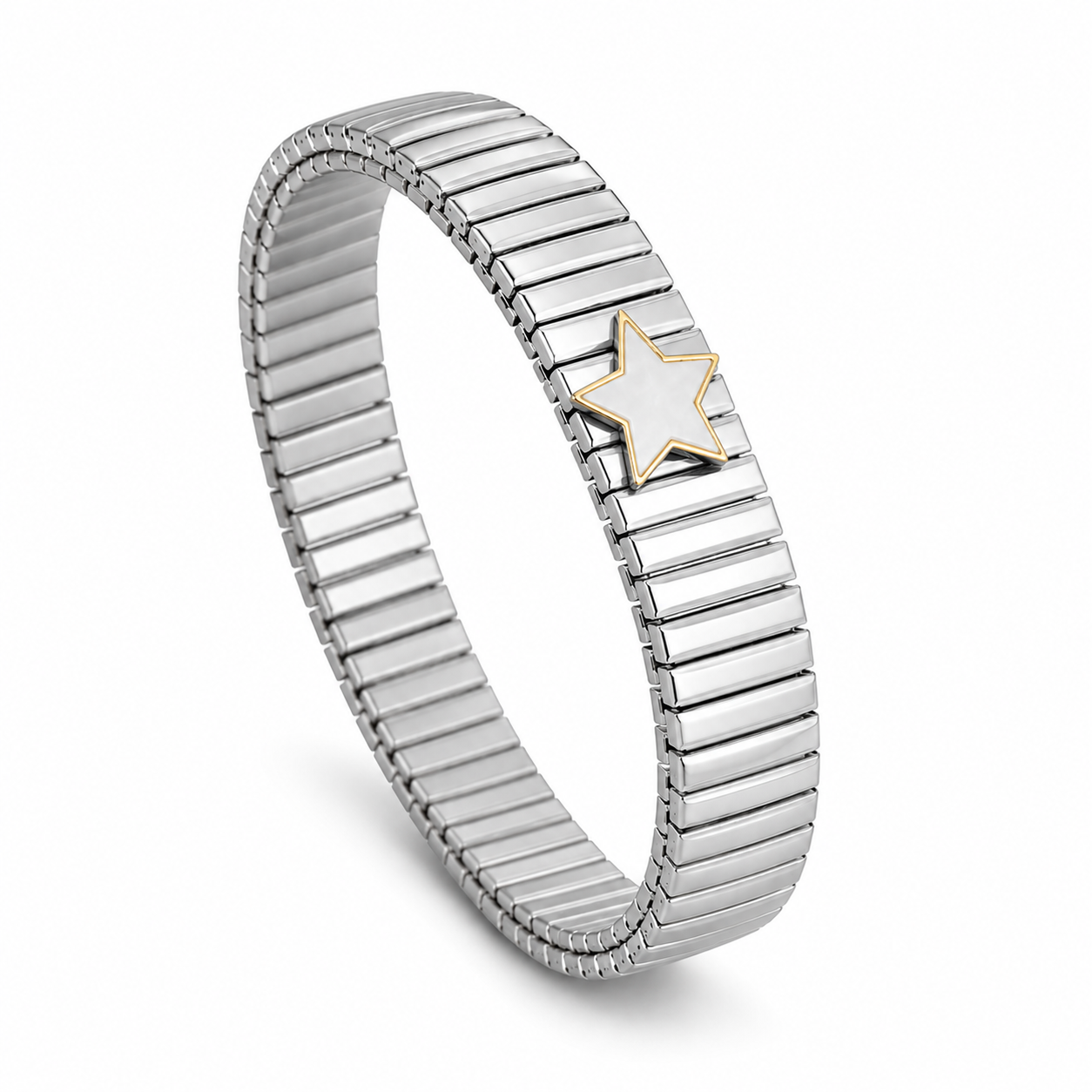 Pulsera eslabones charm estrella con perla